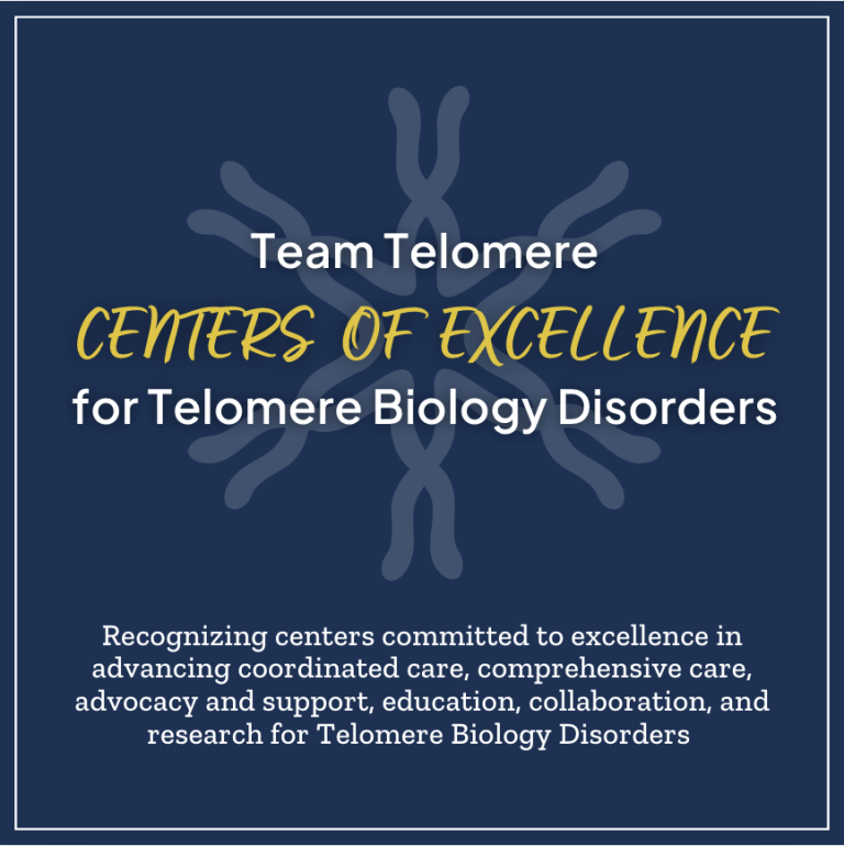 Team Telomere Centers of Excellence logo.